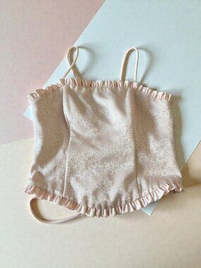 BLONDIE NIGHTS by Jaslene Light Pink Corset Top Size US 7